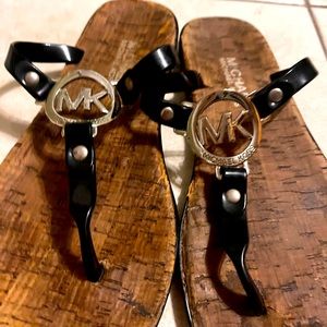 Michael Kors Jelly Cork Charm Sandals 6.5